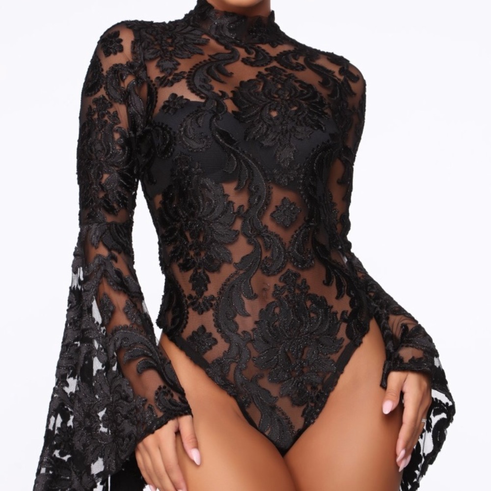 COPY - NWT black lace bodysuit